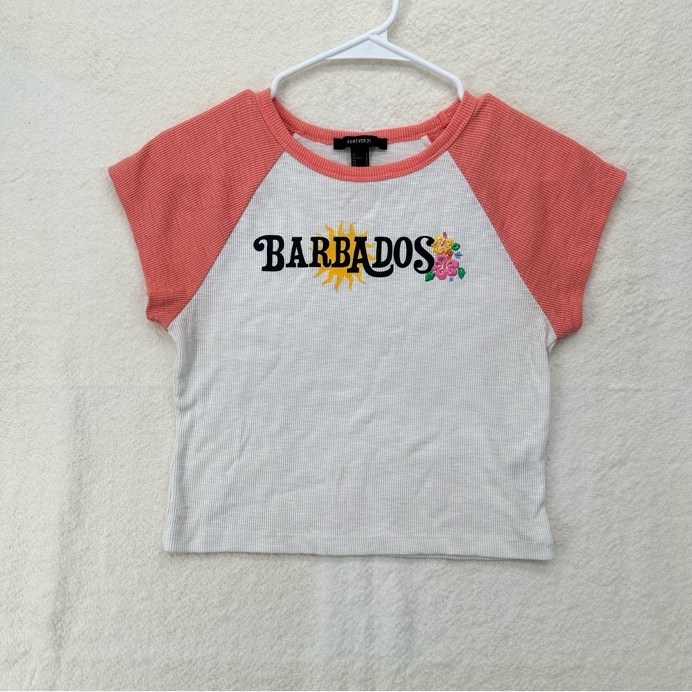 Forever 21 Raglan Baseball Tee Style Graphic Top
